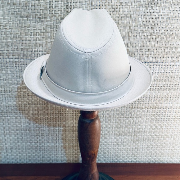 🌟HP🌟VTG 1960s Stetson Khaki Fabric Water Repellent Fedora USA 7 1/4 - Picture 5 of 14